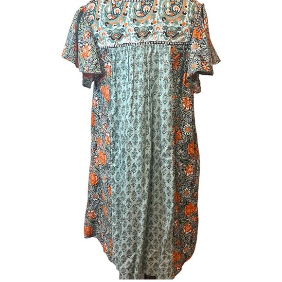 Anthropologie Astrid Tunic Dress Bohemian Desert Flutter Sleeve Size Small - Picture 8 of 15